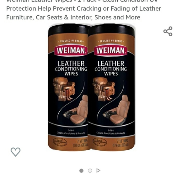 Weiman LeatherWipes. Set of 2 - Picture 1 of 2